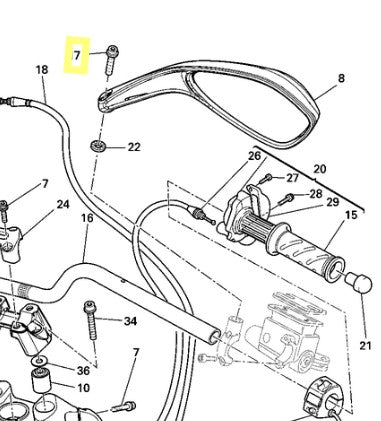 Vis M8 X 20 rétroviseur NEUF - Ducati