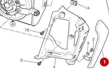Couvercle ouïe latérale droite radiateur NEUF - Ducati