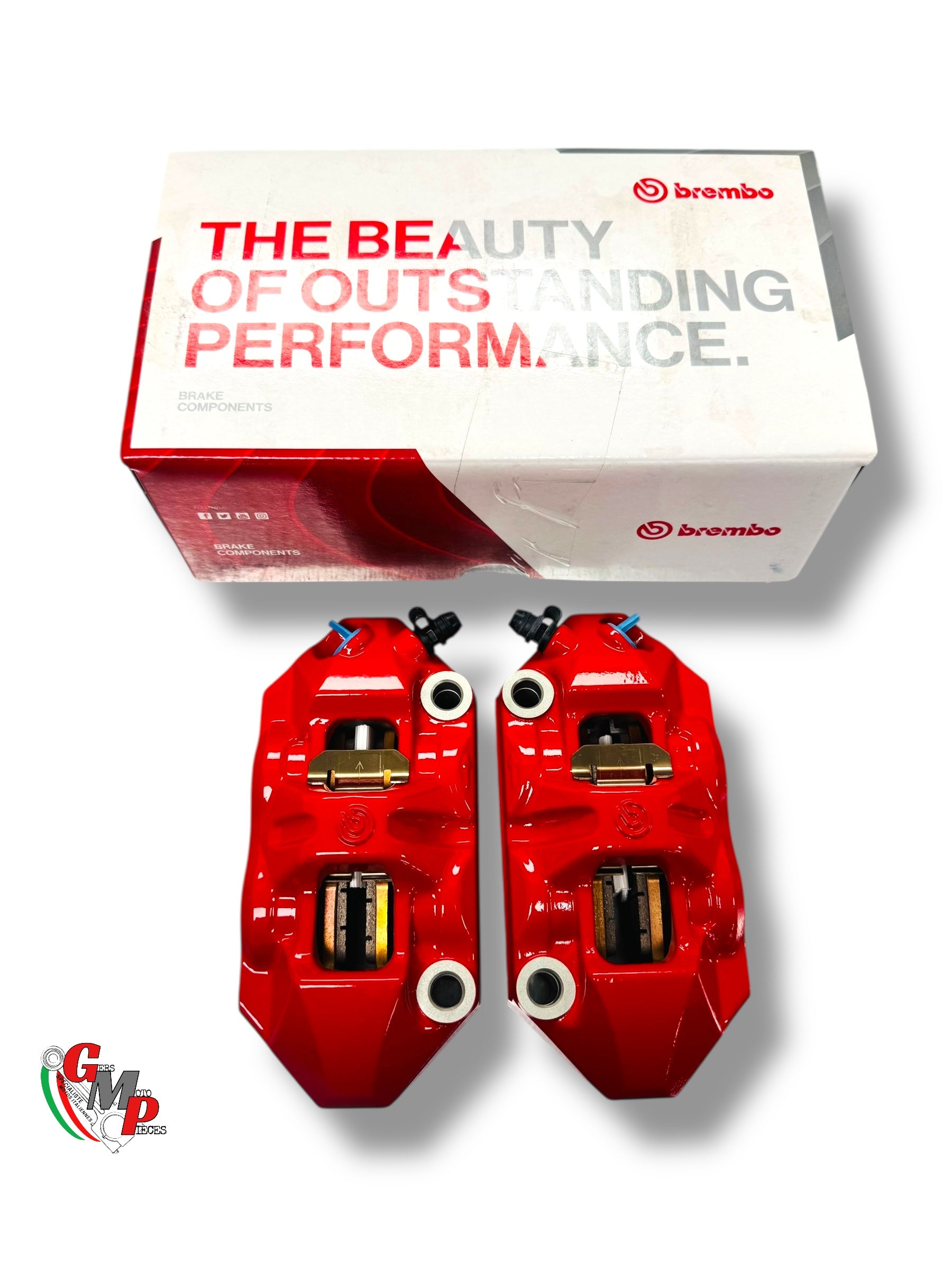 Paire étriers frein avant Brembo M4 NEUF Rouge  - Ducati