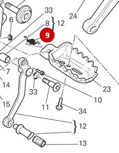 Ressort repose pieds NEUF - Ducati