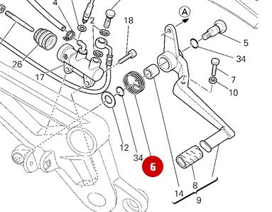 Ressort frein arrière - Ducati