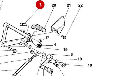 Pivot Repose Pieds NEUF - Ducati