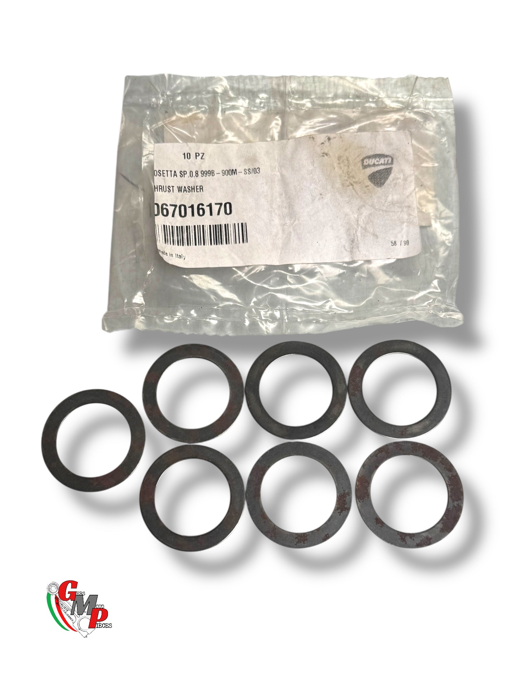 Rondelle de butée boîte de vitesse 0.8mm NEUVE - Ducati