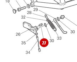 Pivot béquille NEUF - Ducati