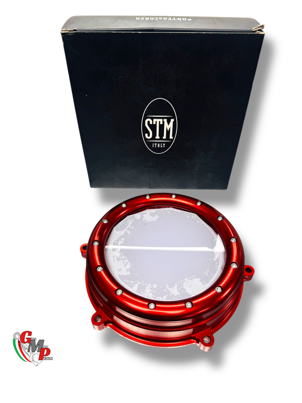 Carter d'embrayage lisse Rouge STM transparent NEUF - Ducati