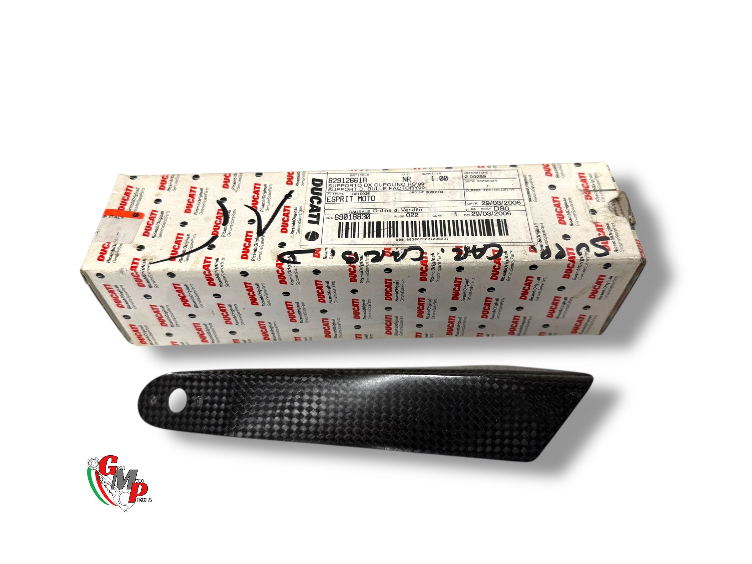 Support carénage avant droit Racing carbone NEUF - Ducati Superbike 916R 748RS 996RS 998RS