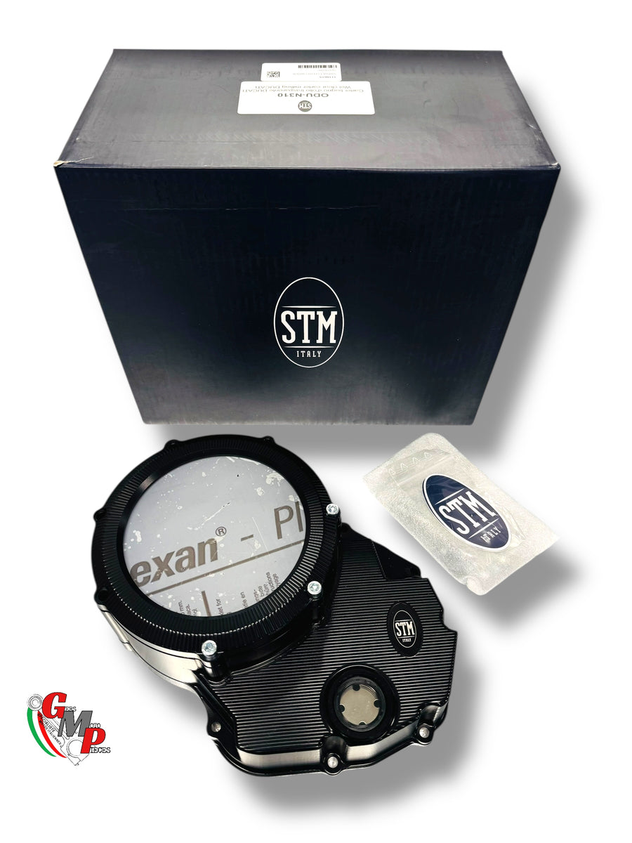 Carter d'embrayage taillé masse STM transparent Noir NEUF  - Ducati