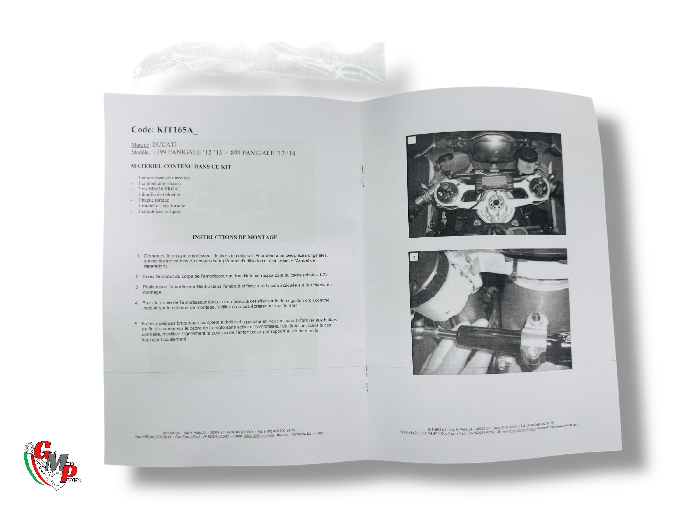 Kit amortisseur de direction Racing BITUBO NEUF - Ducati
