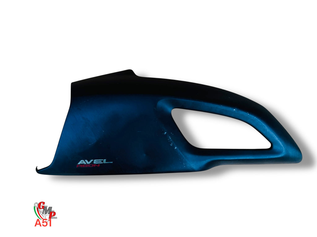 Ecope gauche latérale noir aluminium brossé - Ducati