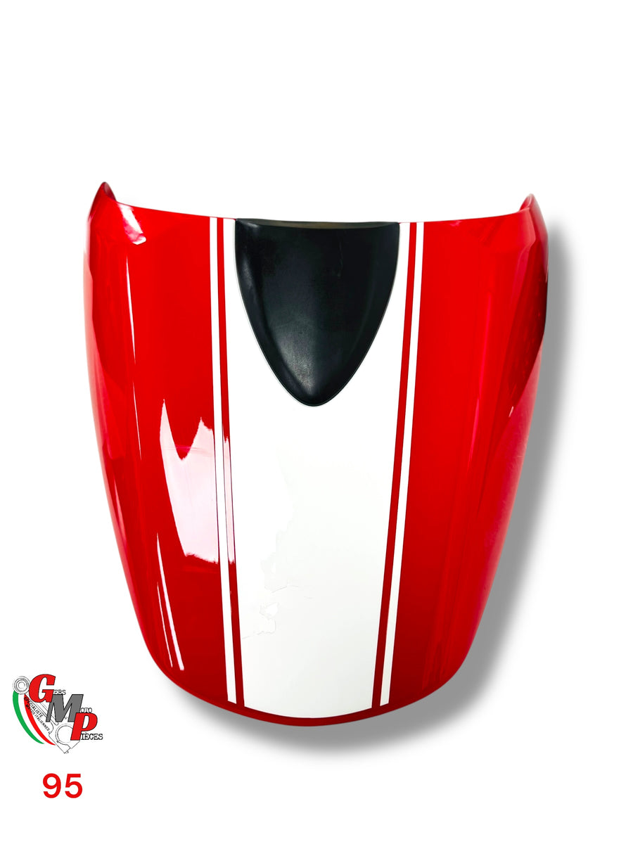Capot de selle rouge bande blanche - Ducati